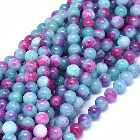 Natural Dyed Jade Beads Strands G-F601-A22-1