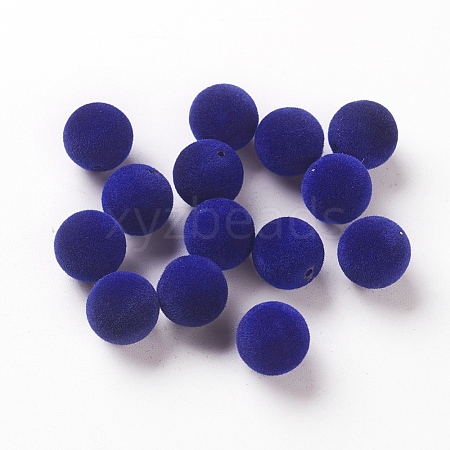 Flocky Acrylic Beads OACR-L011-D-20-1