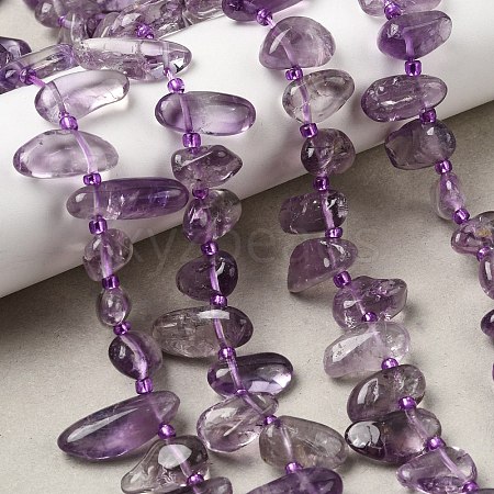 Natural Amethyst Beads Strands G-L649-D05-01-1