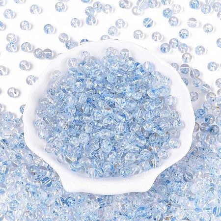 Baking Paint Transparent Glass Beads DGLA-T004-08D-1