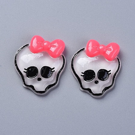 Halloween Theme Opaque Resin Cabochons RESI-D0003-03-1