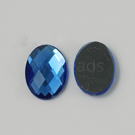 Electroplate Glass Cabochons X-GGLA-R007-14x10mm-04-1