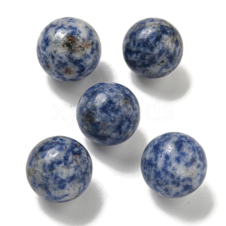 Natural Blue Spot Jasper Round Ball Figurines Statues for Home Office Desktop Decoration G-P532-02A-28-1