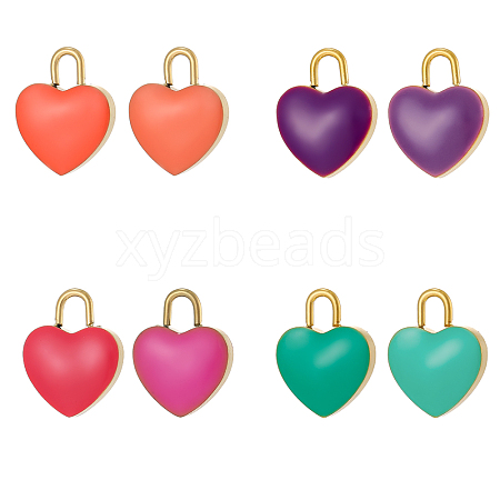 304 Stainless Steel with Enamel Charms SA-OY001-66G-1
