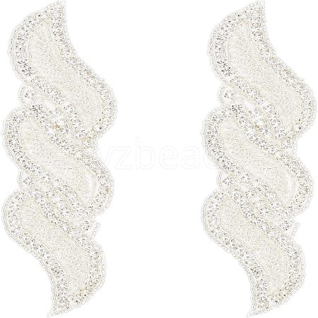 Glass Hotfix Rhinestone Applique DIY-WH0343-08-1