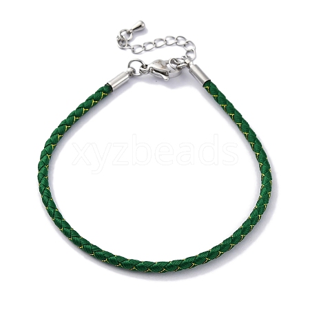 Polyester Cord Braided Bracelet Makings MAK-Z003-01P-21-1