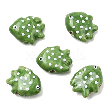 Handmade Porcelain Beads X-PORC-K010-06C-1