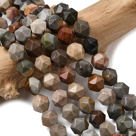 Natural Picasso Jasper Beads Strands G-Z119-A25-02-1