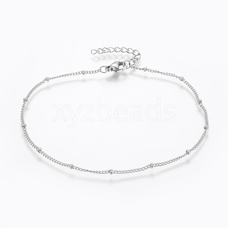 Tarnish Resistant 304 Stainless Steel Anklets AJEW-H013-03P-1