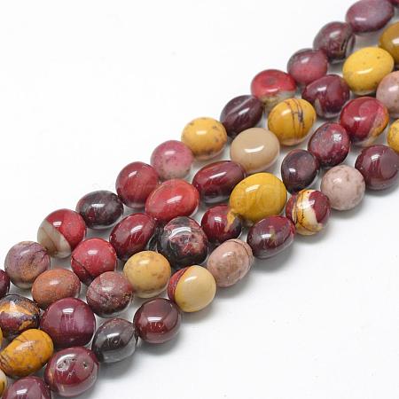 Natural Mookaite Beads Strands G-R445-8x10-11-1