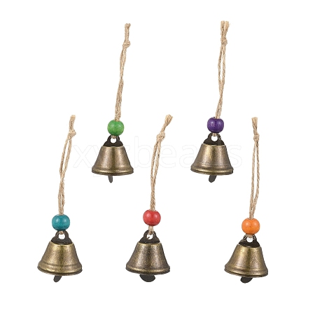 Iron Bell Hanging Ornaments HJEW-JM02417-1