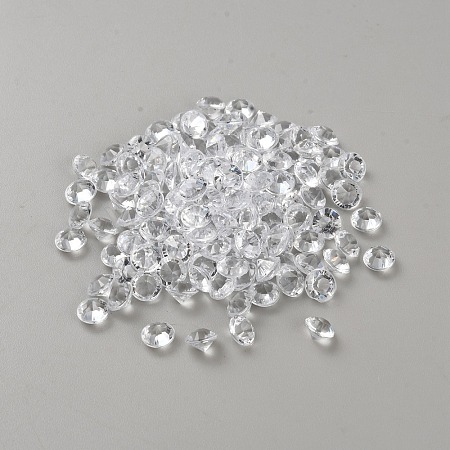 Acrylic Rhinestone Pointed Back Cabochons GACR-WH20001-03C-02-1