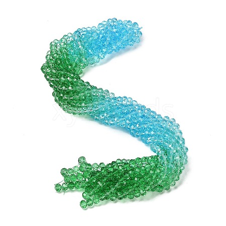 Transparent Painted Glass Beads Strands X1-DGLA-A034-T6mm-A17-1