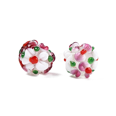 Handmade Two-Tone Lampwork Beads LAMP-T022-01A-07-1