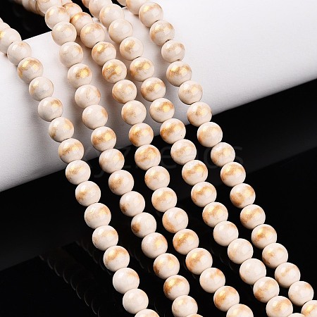 Natural Mashan Jade Beads Strands G-A255-A01-04I-1