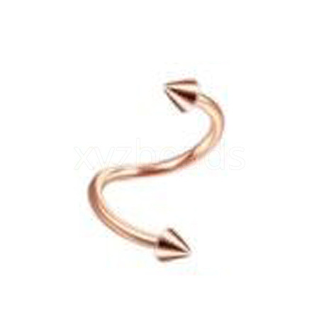 316L Surgical Stainless Steel Spiral Lip Rings with Spikes for Woman Men WGF7124-13-1