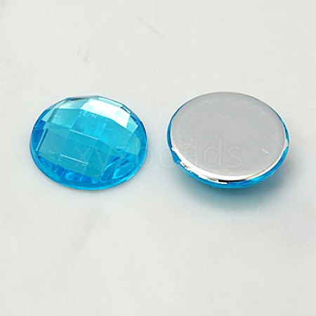 Imitation Taiwan Acrylic Rhinestone Flat Back Cabochons GACR-D002-10mm-32-1