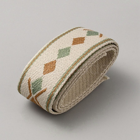 Polyester Jacquard Rhombus Ribbon DIY-WH0362-23C-1