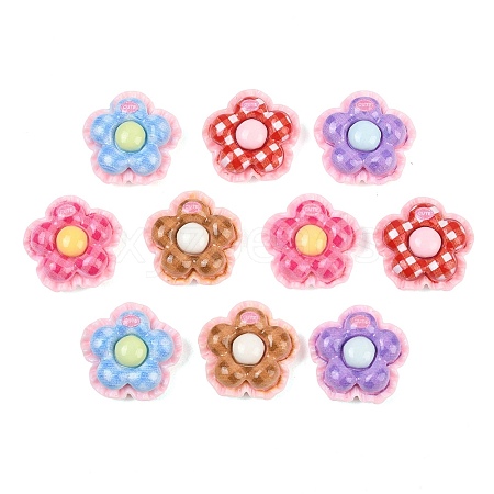 Opaque Resin Cabochons RESI-C067-01E-1