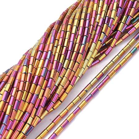 Electroplate Glass Beads Strands X-EGLA-K014-B-FP06-1