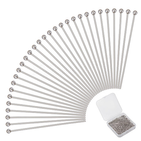 400Pcs 304 Stainless Steel Ball Head Pins STAS-UN0049-22-1