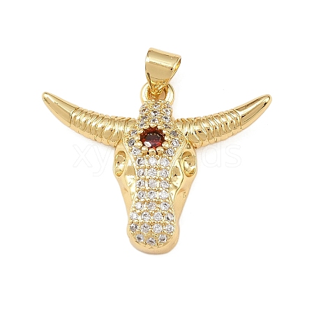 Brass Micro Pave Cubic Zirconia Pendants KK-F919-39A-G-1