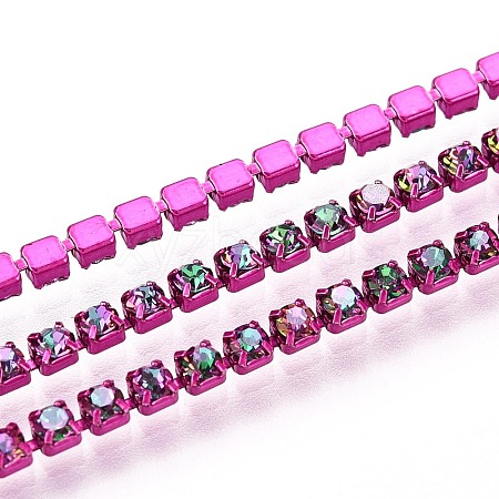 Iron Rhinestone Cup Chains CH-T006-05B-13-1