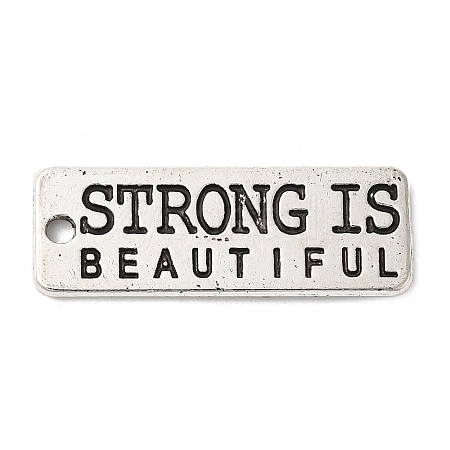 Rectangle Tibetan Style Alloy Pendants TIBEP-S295-50AS-RS-1