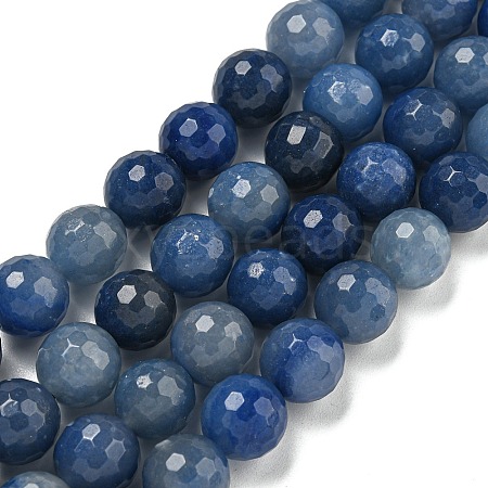 Dyed & Heated Natural Blue Aventurine Beads Strands G-E571-A10-03-1