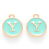 Golden Plated Alloy Enamel Charms ENAM-S118-05Y-1