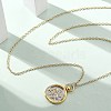 Brass Twelve Constellations Tarot Pendant Necklaces NJEW-Q006-01E-G-1