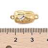 Brass Micro Pave Clear Cubic Zirconia Box Clasps KK-C075-15G-3