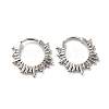 Rack Plating Brass Sun Hoop Earrings for Women EJEW-Z019-29P-1