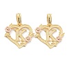 Real 18K Gold Plated Brass  Pendants KK-J042-43G-K-1