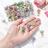 30Pcs 10 Styles Handmade Glass Pearl Beads Pendants PALLOY-CJD00004-4