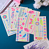 8 Sheets 8 Style Creative Fluorescent Arm Removable Temporary Tattoos Paper Stickers STIC-TA0002-02-6