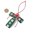 2Pcs Christmas Polyester Grosgrain Cross Pendant Decorations HJEW-JM02609-3