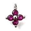 Brass Micro Pave Cubic Zirconia Pendants KK-D356-07E-P-1