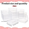 50Pcs PP Plastic Bead Containers with Hinged Lid CON-DR0001-09-2