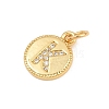 Brass Micro Pave Clear Cubic Zirconia Charms CU-CBA56CE-12G-K-2