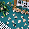 150Pcs Undyed Wood Pendants & Beads & Cabochons WOOD-SP0001-74-3