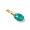 Brass Glass Pendants PALLOY-JF04501-4
