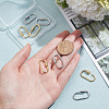  8Pcs 2 Colors Brass Screw Carabiner Lock Charms KK-NB0003-52-3