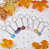 8Pcs 8 Styles Gemstone Keychains KEYC-FH00004-4