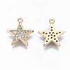 Brass Micro Pave Cubic Zirconia Charms X-KK-S359-054-RS-2