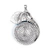 Antique Silver Tone Alloy Resin Animal Big Pendants PALLOY-J346-06AS-2