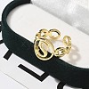 Brass Open Cuff Rings for Women RJEW-K289-01G-S-2