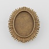 Vintage Alloy Brooch Cabochon Bezel Settings X-PALLOY-O038-22AB-NF-2