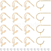 BENECREAT 16Pcs Brass Stud Earring Findings KK-BC0008-50-1