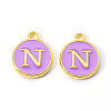 Golden Plated Alloy Enamel Charms LS-ENAM-S118-10N-1